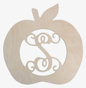 Apple Wood Monogram - Wooden Pumpkin Monogram R #849904