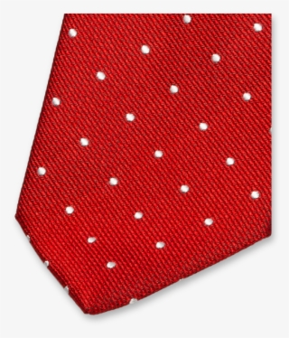 Red Tie With White Dots - Polka Dot #8400674