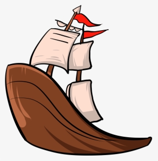 Dibujo Animado Dibujado A Mano Ilustración Un Barco #8402317