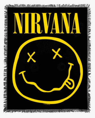 Smiley Woven Blanket - Nirvana Posters #8402725