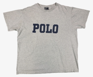 Vintage Polo Ralph Lauren Logo Tee Grey - Active Shirt #8403334
