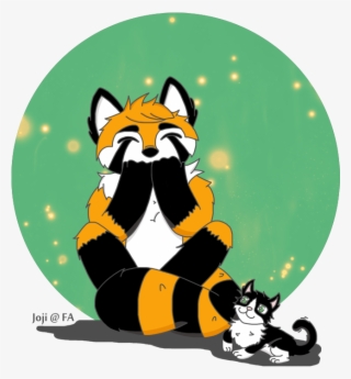 [com] Panda With His Cat - Illustration #8406643