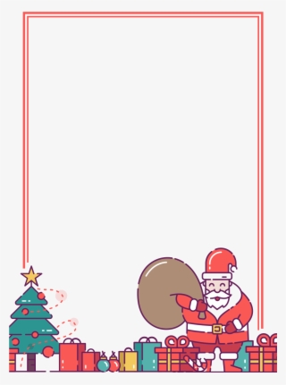 Png Svg - Border Designs With Santa #8408095