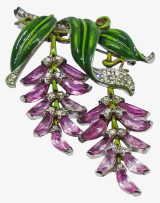 A Rare Trifari Alfred Philippe Rhinestone And Enamel - Earrings #8409000