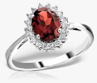 Inel Cu Diamante Si Granat Rosu Teilor Digg00471 - Pre-engagement Ring #8409189