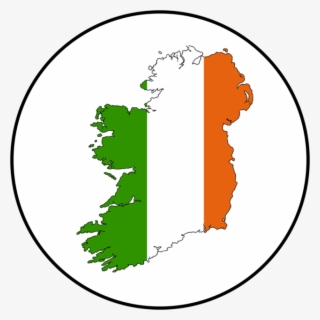 Ireland Irish Eire Map Flag National Country Badge - Easy Map Of Ireland #8409429