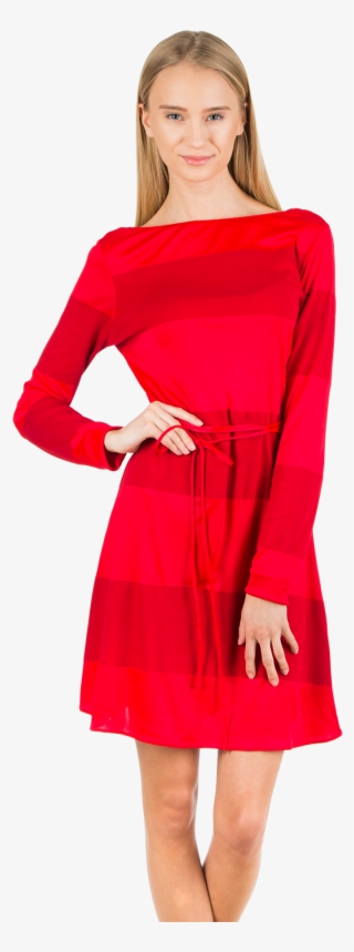 Dress Gigi Hadid Slash Nk - Chemise Rouge Longue Femme #8409619