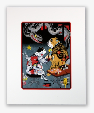 Dream Of The 90's Large Print Monmon Cats - Tattoo Convention #8410860