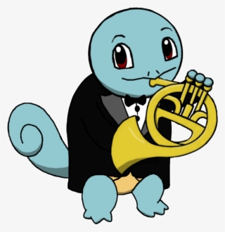 French Horn Squirtle By Achromaticyang - Cartoon French Horn #8411059