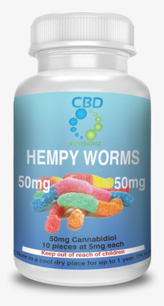 Hempy Worms Gummy Cbd Edibles 50mg Cbd - Magnesium Kids #8411575
