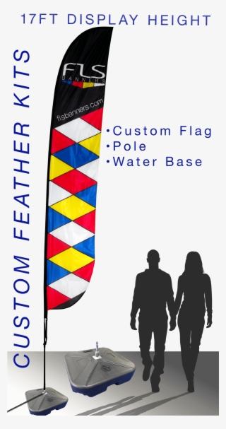 Feather Flag - Large Stand-out - Convex Bottom - Kit - Feather Banners Heavy Bottoms #8411909