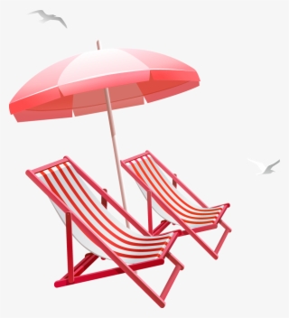 Clipart Umbrella Beach Chair - Beach Chair Png #8416342