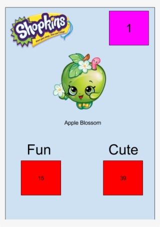 Shopkins Trading Cards No 1 Apple Blossom - Illustration #8417254
