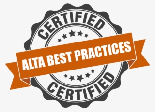 Alta American Lenders Title Association Best Practices - Approved Blue #8417780