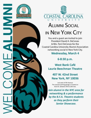 Calling All New York Alumniwe Hope To See You - Coastal Carolina University Logo #8418567
