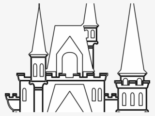 Disneyland Clipart Disney Castle - Black And White Cinderella Castle Clipart #8419713
