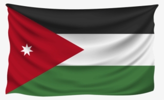 Free Png Download Jordan Wrinkled Flag Clipart Png - Jordan Flag Transparent #8420244