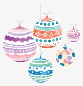 Ball Gift Claus Ornament Christmas Watercolor Santa - Dibujos De Navidad Con Acuarelas #8421645