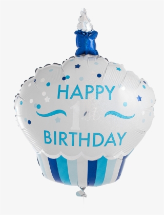 1st Birthday Blue Cupcake Supershape - Birthday #8422496