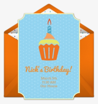 Birthday Cupcake Online Invitation - Illustration #8423011