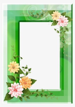20 Frames Png Com Flores - Flower Paper Border Design #8424942