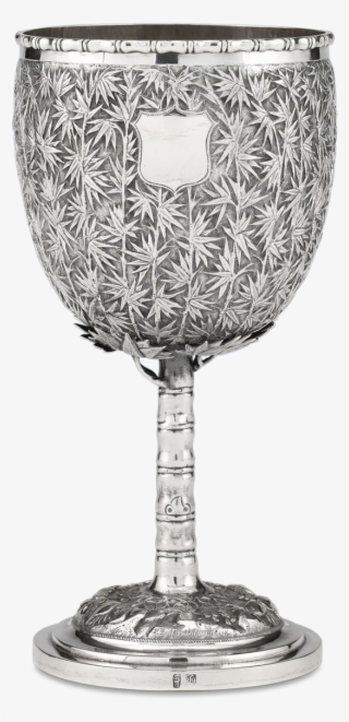 Chinese Export Silver Goblet - Wine Glass #8425392