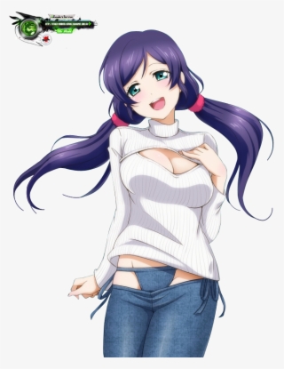 Nozomi Tojo Kawaiii Sexy Keyhole Sweater Render - Love Live School Idol Project Boobs #8426685