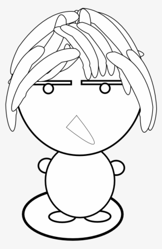 Anime Character Art 38 Black White Line Art 999px 98 - Illustration #8428244