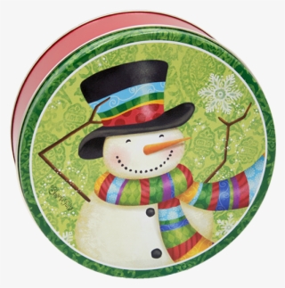 2c Scarf Snowman - Walkers Butter Shortbread In Snowman Tin #8428490