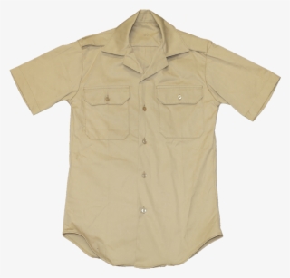 Us Army Button Down Poly/cotton Shirt, Tan 445 - Short Sleeve Yellow Button Down #8428614