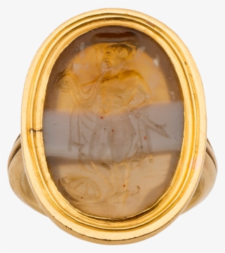 Roman Banded Agate Ring With Intaglio Of Perseus - Ring #8429854