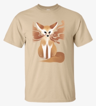 Fennec Fox Guardian T-shirt - Light Blue Plain Shirt #8430806