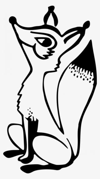 Medium Size Of Simple Fennec Fox Drawing Reference - Black And White Fox Clip Art #8431114