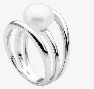 The Three Band Pearl Ring - Pre-engagement Ring #8431658