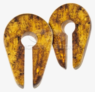 Chiapas Amber Keyhole Weight Stone - Spoon #8432890