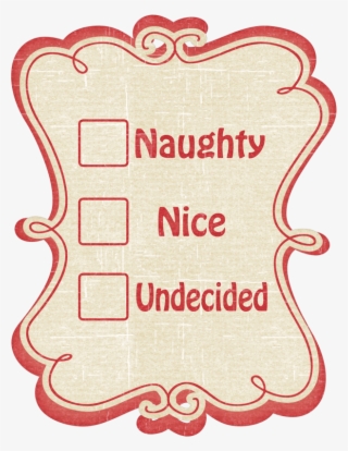 Png Download Naughty Or Nice Clip Art Letters Lists - Christmas Naughty Or Nice Clipart #8433342