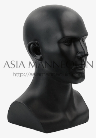 Mheadm004 Head Mannequin, Male, Matte Black - Bust #8434469
