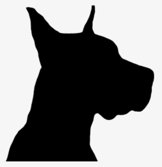 Great Dane Clipart Transparent - Silhouette Of Great Dane #8435275
