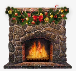 Cheminée De Noël Png, Tube - Stone Fireplace Clipart #8435892