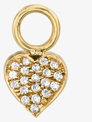 Diamond Heart Hoop Charm - Locket #8437013