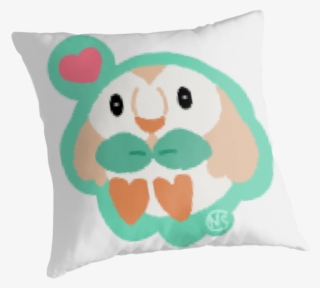 Pokemon Sun And Moon Starters Rowlet Sticker Pillow - Cushion #8437379