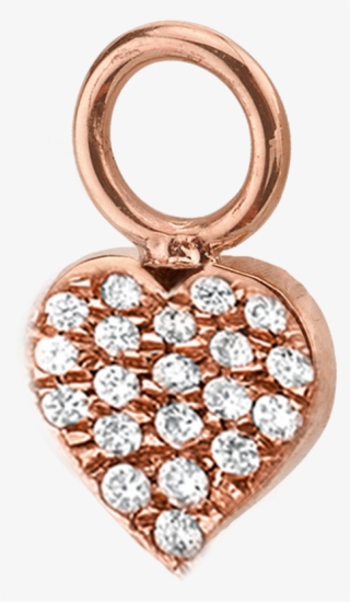 Diamond Heart Hoop Charm - Locket #8437516