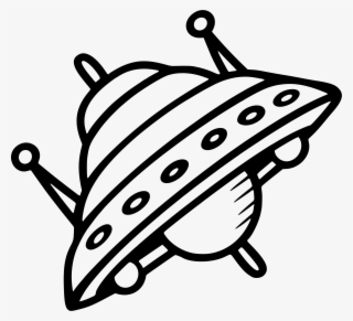 Clipart Simple Spaceship Big - Spaceship Clipart Black And White #8437521