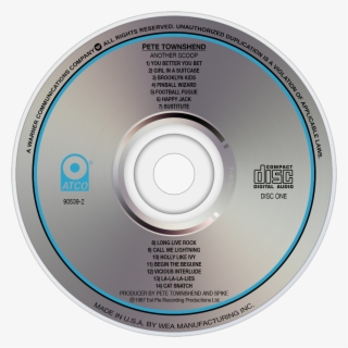 Pete Townshend Another Scoop Cd Disc Image - Acdc Be There The Rock Cd #8438461