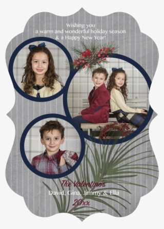 Sueded Garland Holiday Greeting Card - Christmas Decoration #8438668