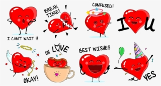 Cute Hearts Is One Of The Most Popular Sticker Packages #8438798