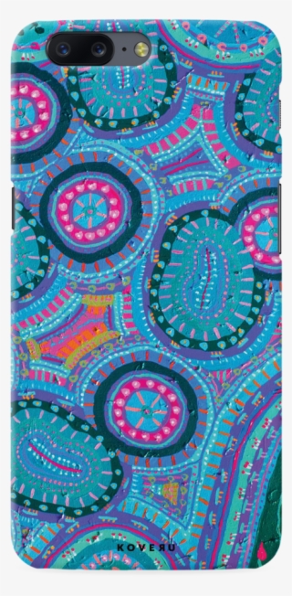 Blue Painted Circles Cover Case For Oneplus - Mobile Phone Case #8439057