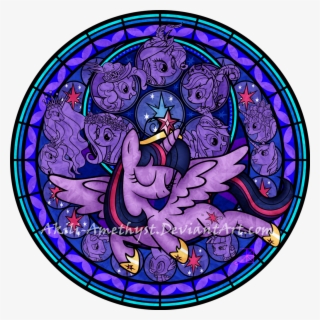 Free To Use As A Wallpaper, But Do Not Redistribute - My Little Pony Stained Glass Twilight Sparkle #8441286