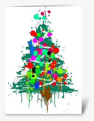 Christmas Tree Explosion Greeting Card - Christmas Tree #8441596