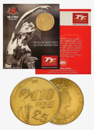 2017 Isle Of Man Tt Races Senior Trophy £5 Alpaca Coin - Isle Of Man Tt #8443045